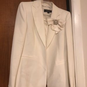 Never-worn dressy evening white Kasper jacket &top